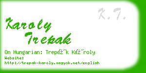 karoly trepak business card